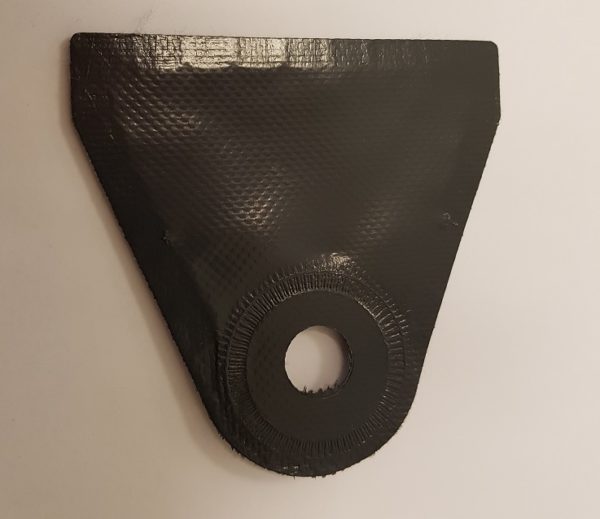Tentdriehoek pvc grijs