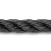 Landvast 3-strengs polyester zwart U-Rope