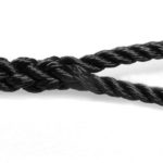 landvast prijslijn met oog u rope zwart