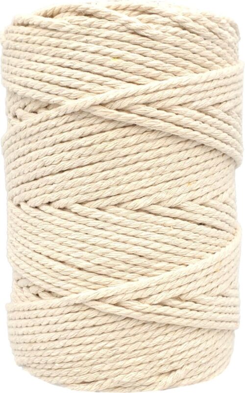 Katoenkoord beige wit